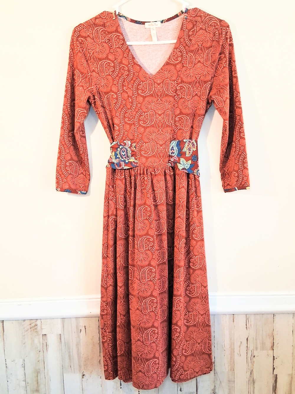 Matilda Jane Friends Forever Ariana Midi Paisley Dress Size XS